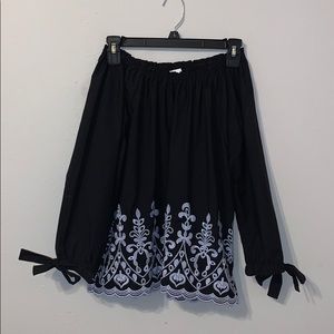 Women’s Black Off the Shoulder Blouse